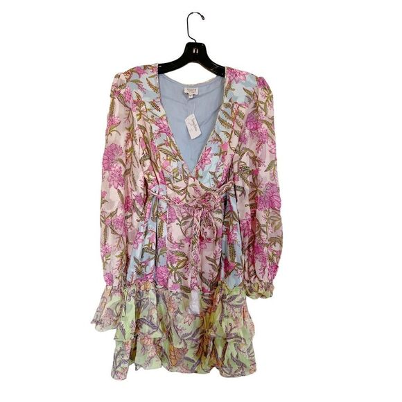 HEMANT & NANDITA floral mini dress Small - Picture 6 of 10